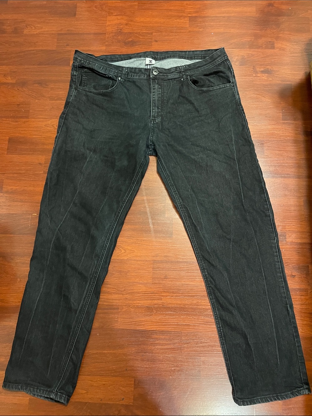 Black Straight-Leg Jeans